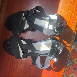 Elegant Black Strappy Sandals